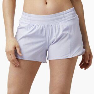 Lululemon Hotty Hot Short II *Long 4" Serene Blue Swift Liner Low Rise Size 4